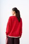 Women's Half Button Detail Knitwear Sweater Red - 5