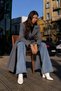 Women's Shawl Collar Belted Long Cashmere Smoked Coat - 4
