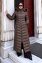 Beli Belted Hooded Long Puffer Coat Tsd260368 Bitter Brown - 5