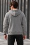 Men's Winter Standard Fit Regular Cut 3 Thread Fleece Lined Hooded Zipper Sweatshirt Jacket - 4