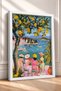 Four Friends under the Lemon Tree Framed Painting Italy Poster Living Room Kitchen Wall Decor Itn079 - 2