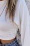 Ecru Side Gathered Bat Sleeve Blouse - 4