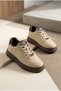 Sanva Women's Sneakers Lace-Up Sports Shoes Beaded Leather - 2