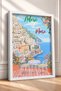 Adoro Il Mare Written Coastal Town Framed Painting Italy Poster Living Room Kitchen Wall Decor Itn082 - 2