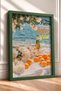 La Dolce Vita on the Coast of the Sea Wine Framed Painting Italy Poster Living Room Kitchen Wall Decor Itn066 - 2
