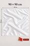 School Ceremony Red White Black 90X90 Scarf Teacher and Student Demonstration Scarf with Flag Badge Gift - 4