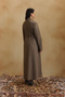 Khaki Embroidery Detailed Shirt Dress - 5