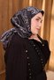 Twill Silk Scarf Floral Paisley Dark Navy Blue - 4