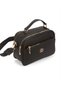 Women's Black Hand and Shoulder Bag with Three Compartments and Black and Black + Wallet Card Holder - 4
