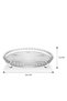 Alento - 23 cm Glass Footed Presentation Plate with Beaded Edge, Patterned Glass Serving Plate for Pastries and Breakfast - 5
