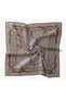 Twill Silk Scarf Belt Print Dark Gray - 5