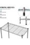 6-Tier Metal Shelving Unit,Adjustable Wire Shelving Unit(Silver) - 5