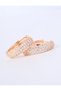 Gold Color Stone Detailed Minimal Hoop Earrings - 2