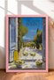 In Vino Veritas Wine and Countryside Scenery Framed Painting Italy Poster Wall Decor Itn080