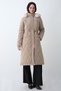 Milk Coffee Quilted Coat with Pocket Flaps