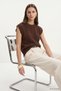 Crew Neck Hair Knit Sweater 2631 Brown