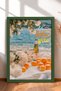 La Dolce Vita on the Coast of the Sea Wine Framed Painting Italy Poster Living Room Kitchen Wall Decor Itn066
