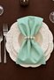 Mint Set of 12 Fabric Napkins 45X45Cm |   25 Pieces with Pearl Ring and Bag |   Guest House and Dowry Tableware Presentation Napkin - 3