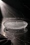 Alento - 23 cm Glass Footed Presentation Plate with Beaded Edge, Patterned Glass Serving Plate for Pastries and Breakfast - 2