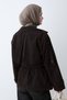 Striped Belted Bitter Brown Trench Coat - 4