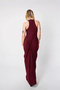 Button Detailed Sandy Burgundy Dress - 4