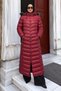 Beli Belted Hooded Long Inflatable Coat Tsd260368 Fuchsia - 5