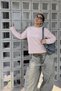 Women's Regular Fit Long Sleeve T-Shirt Basic Pink – Crew Neck, 100% Cotton, Drop Shoulder - 3