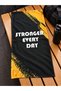 Stronger Every Day Printed Sports Fitness Towel, 50X100 Cm, Highly Absorbent, Quick-Drying, Sports Towel for Athletes, Fitness Training, Gym, Boxing.