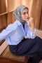 Twill Silk Scarf Botanical Dark Gray - 2