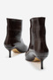 Women's Enzo Brown Crocodile Leather Pull-On Boots Thin Heeled Boots - 4