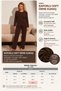 Women's Long Sleeve Patterned Report Fabric Soft Pajama Set – Relaxed Fit Crew Neck Bottom Top Set - 4