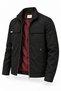 Men's Double-Capped Classic Collar Seasonal Jacket with Chest Pockets, Black - 4