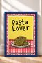 Pasta Lover Written Spaghetti Plate Framed Painting Italy Poster Living Room Kitchen Wall Decor Itn085 - 3