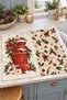 Christmas Post Mailbox Letter Wreath Red Christmas Patterned 2-Piece Kitchen Towel Set 35X55 - 3