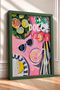 La Dolce Vita Written Pink Tableware Framed Painting Italy Poster Living Room Kitchen Wall Decor Itp004 - 2