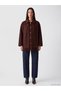 Özmarka New Season Brown Scarf Oversized Women's Cashmere Coat - 2