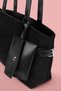 Women's Suede Tote Shoulder Bag with Wallet and Belt Detail, Zippered Hand and Shoulder Bag - 5