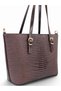 Brown, Iguana Patterned, Bucket Model, Adjustable Belt, Women's Shoulder Bag - 3