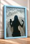 Woman Shadow on the Beach with Phone Framed Painting Italy Poster Living Room Kitchen Wall Decor Itn116 - 2