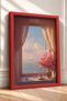 Sea and Sailboats View from the Window Framed Painting Italy Poster Wall Decor Itn110 - 2