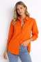 Long Sleeve Shirt with Buttons, Classic Collar, Suitable for Casual and Office Wear - Orange - 3