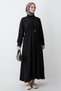 Black Dress with Buckle Buttons - 3