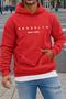 Sw Newyork Brooklyn Printed Two-Thread Cotton Men's Kangaroo Pocket Hooded Sweatshirt / Hoodie