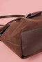 Women's Suede Tote Shoulder Bag with Wallet and Belt Detail, Zippered Hand and Shoulder Bag - 5