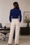 Long Sleeve Shirt with Buttons, Classic Collar, Suitable for Casual and Office Wear - Navy Blue - 2
