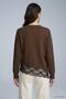 Asymmetric Cut Oversize Sweater 2653 Brown - 3