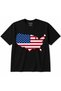 American Heritage - Usa Flag Map Graphic Print Cotton T-Shirt