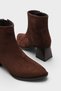 Women's Faux Leather Zippered Pointed Toe 6 cm Heeled Orthopedic Winter Boots - 6
