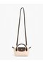 Covered Double Handle Zippered Long Strap Hand and Crossbody Bag - 5