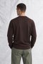 Men's Brown Crew Neck Striped Modal Fabric Sweatshirt - 4